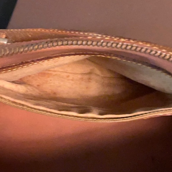 Brown Leather Map Print Men's Bag - Picture 11 of 11